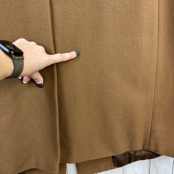 Calvin Klein Brown Wool Cashmere Stewart Coat Single Breasted Men's Size 52XL - Picture 4 of 16